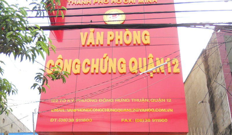 Văn phòng công chứng Quận 12 là địa chỉ được nhiều khách hàng tin chọn