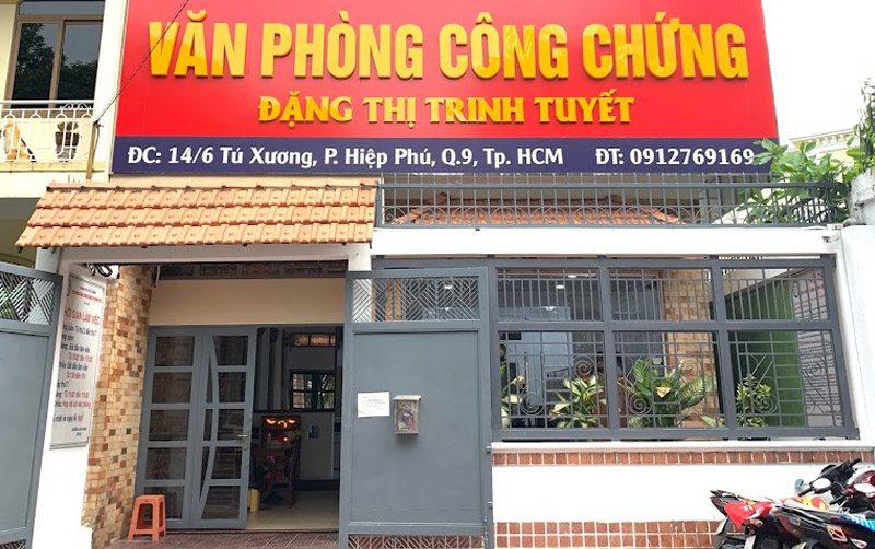 Địa chỉ văn phòng công chứng Đặng Thị Trinh Tuyết