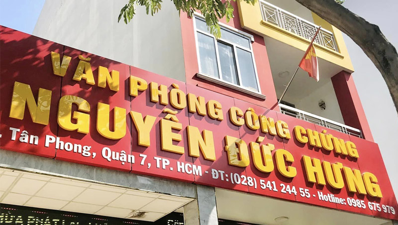 Địa chỉ văn phòng công chứng Nguyễn Đức Hưng