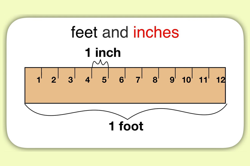 Đổi đơn vị feet sang đơn vị inch