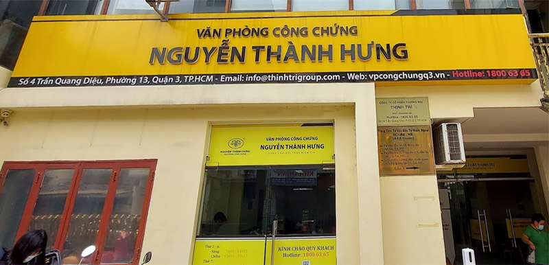 Văn phòng công chứng Quận 3 Nguyễn Thành Hưng