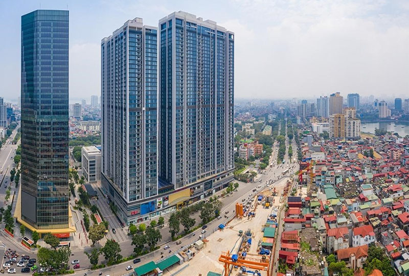 Vinhomes Metropolis bao gồm đến 3 tòa tháp chung cư tại Hà Nội