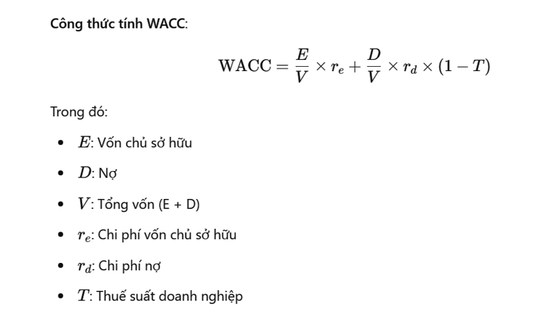 Phương pháp xác định giá trị tòa nhà bằng chi phí sử dụng vốn bình quân 