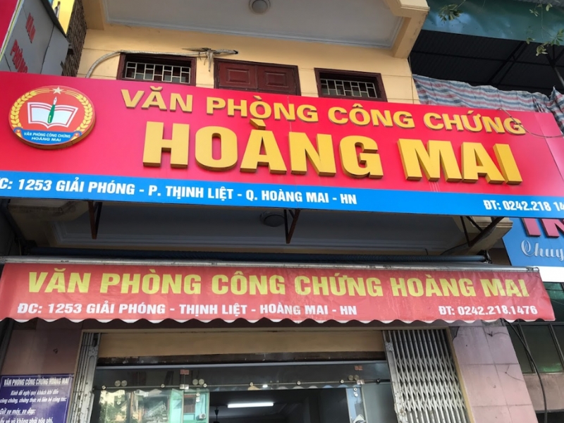 Văn phòng công chứng uy tín tại Quận Hoàng Mai, Hà Nội 