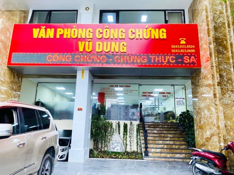 Văn phòng công chứng Quận Tây Hồ - Vũ Dung