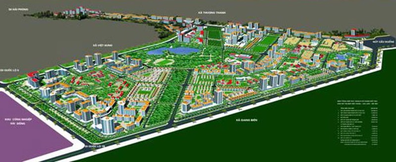 Mặt bằng tổng thể của khu đô thị mới Việt Hưng