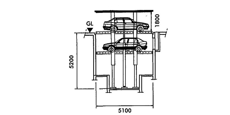 Bãi đỗ xe tự động cao tầng ngầm dưới mặt đất 