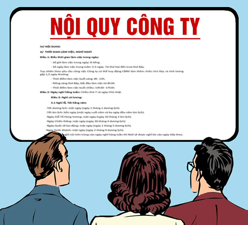 Nội quy của công ty ban hành đến người lao động để cùng thực thi