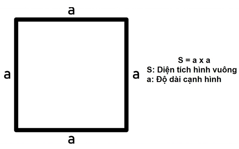 Tính diện tích phòng hình vuông đơn giản