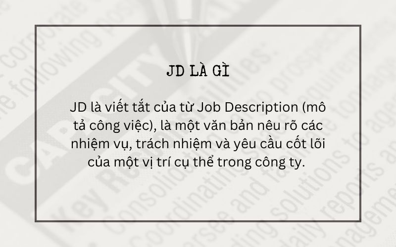 JD công việc là gì 