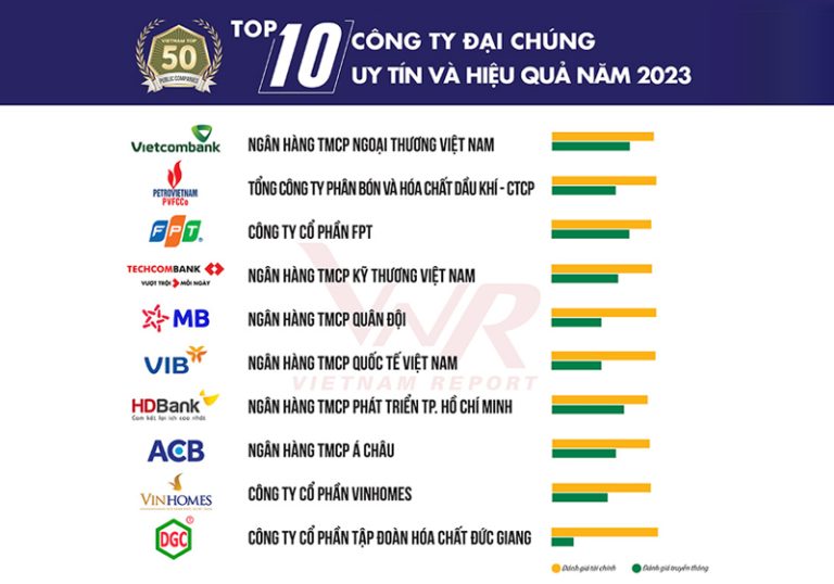 Top 100 công ty cổ phần lớn nhất Việt Nam năm 2024