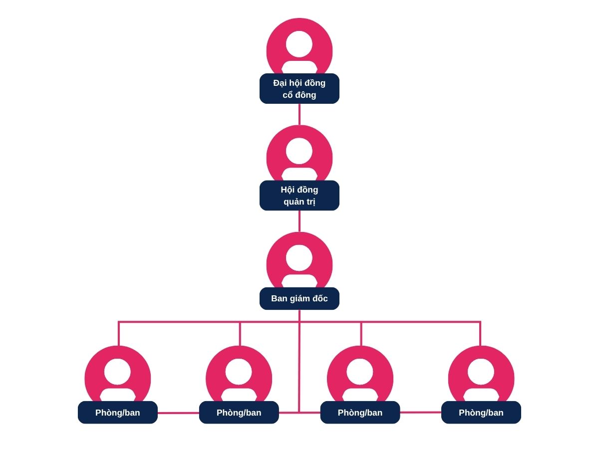 Sơ đồ tổ chức công ty cổ phần không có BKS