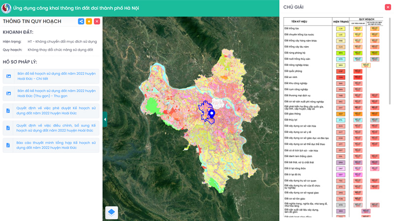 Tra cứu quy hoạch Hà Nội qua trang web của Sở Tài nguyên & Môi trường Hà Nội