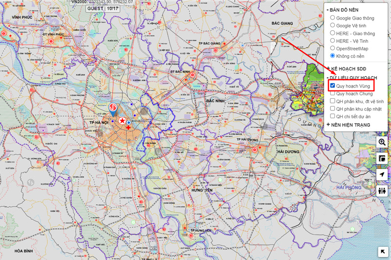 Cách xem bản đồ quy hoạch Vành đai 4 Hà Nội