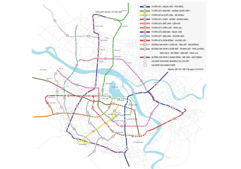 bản đồ metro hà nội