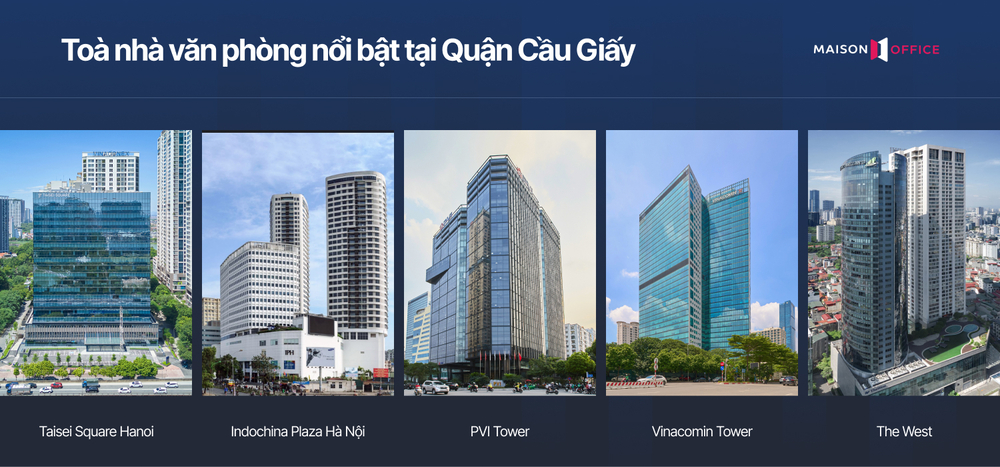 Tòa nhà văn phòng nổi bật quận Cầu Giấy