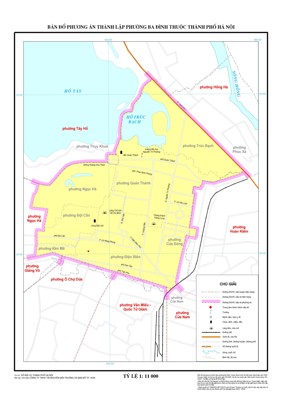 Bản đồ sáp nhập phường Ba Đình
