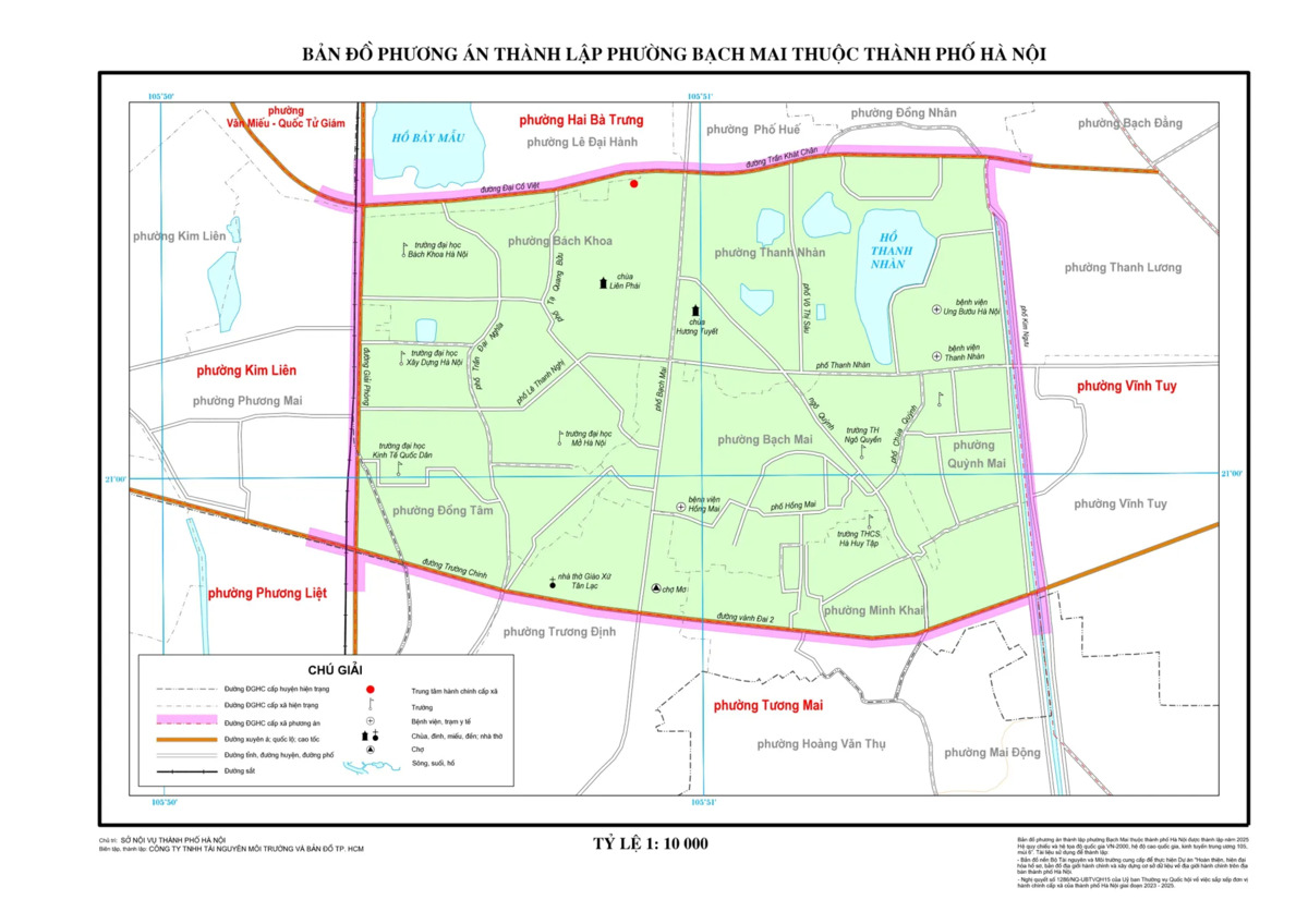 Sáp nhập phường Hà Nội: Tên phường mới & bản đồ chi tiết