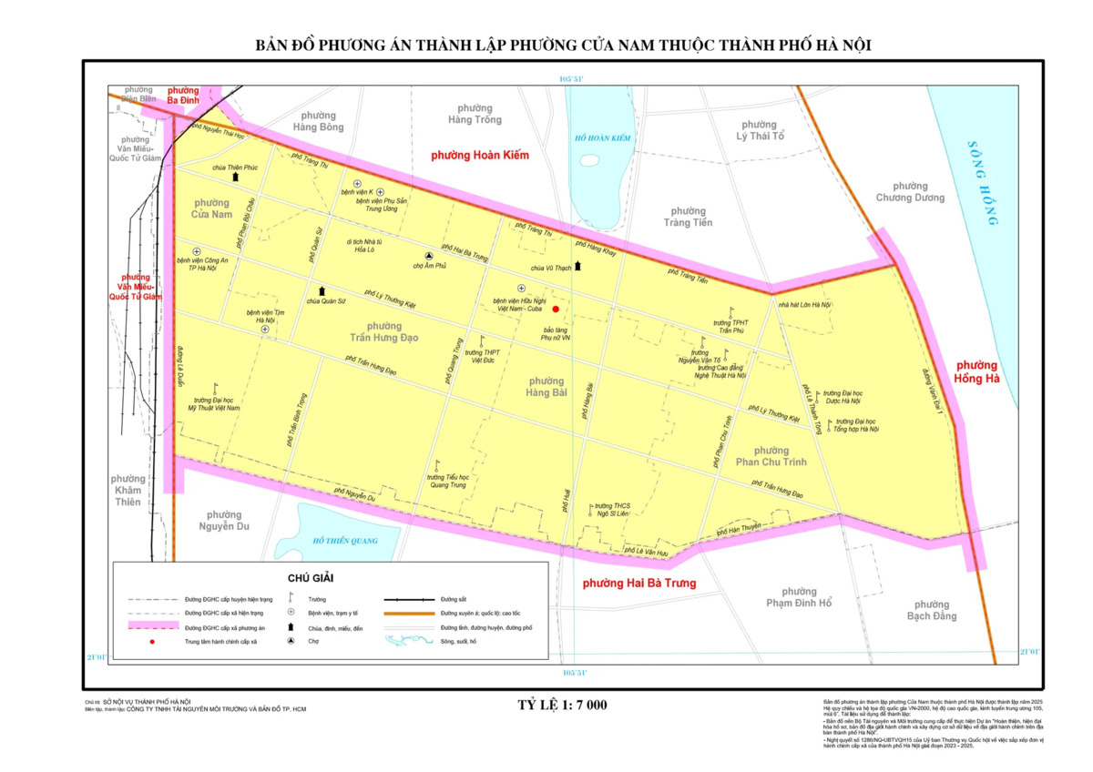Sáp nhập phường Hà Nội: Tên phường mới & bản đồ chi tiết