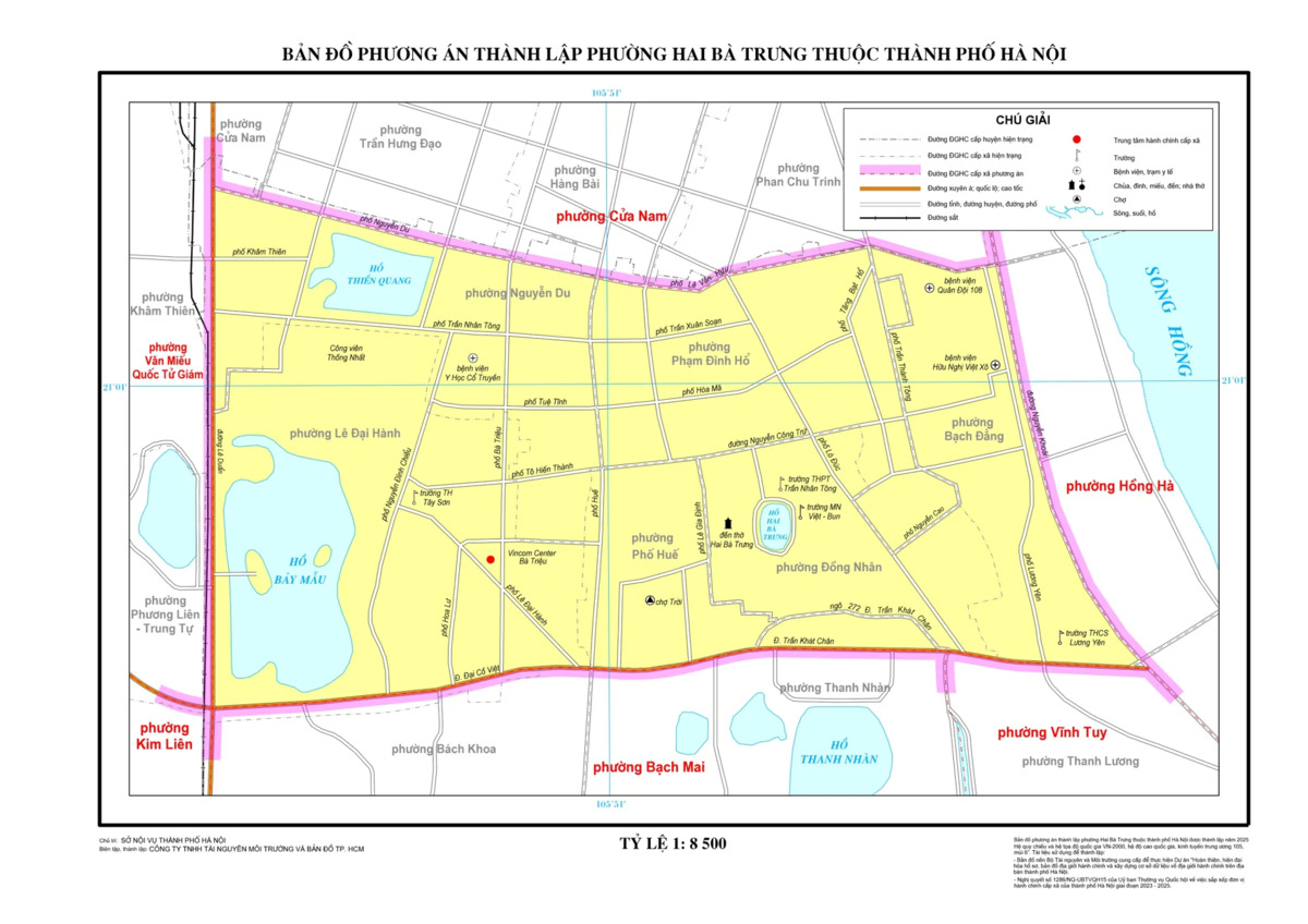Sáp nhập phường Hà Nội: Tên phường mới & bản đồ chi tiết