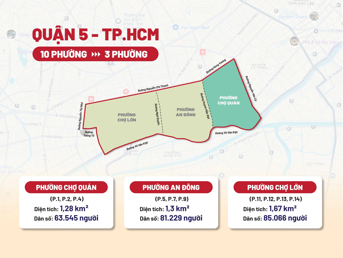 Sáp nhập các phường Quận 5
