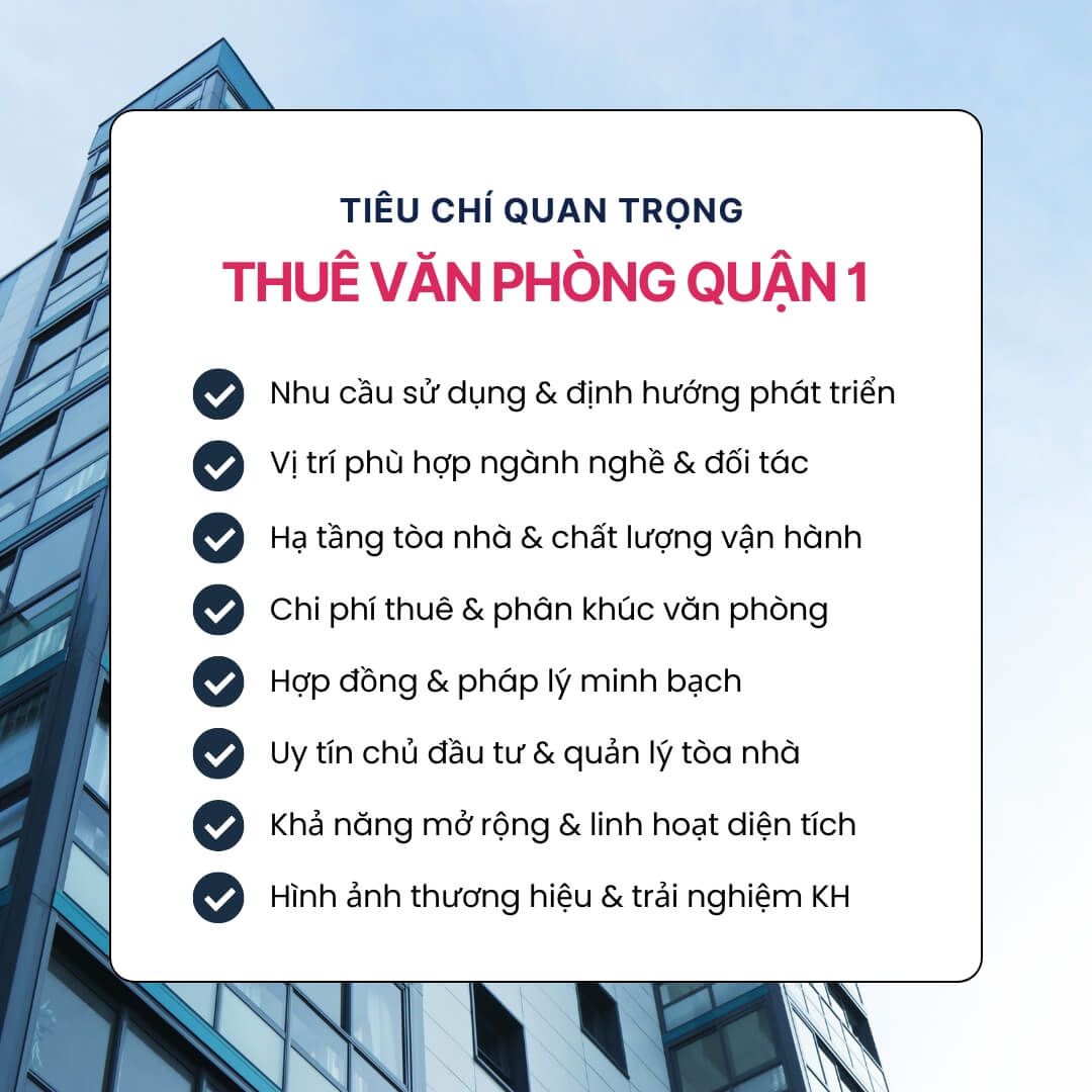 Kinh nghiệm chọn thuê văn phòng Quận 1 từ chuyên gia 