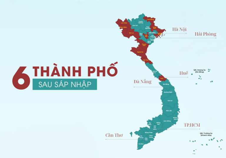 Tên 6 thành phố Việt Nam sau sáp nhập [Từ 1/7/2025]