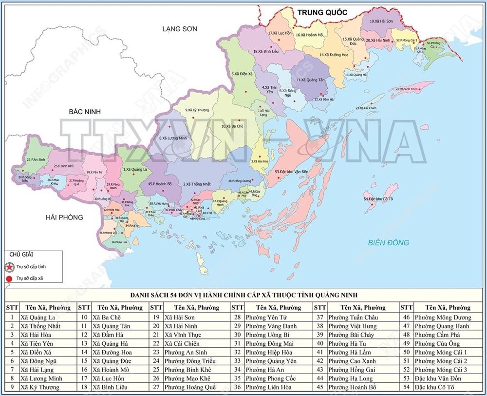 Bản đồ tỉnh Quảng Ninh