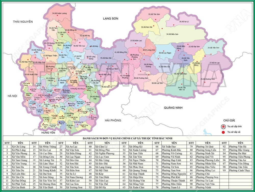 Bản đồ tỉnh Bắc Ninh