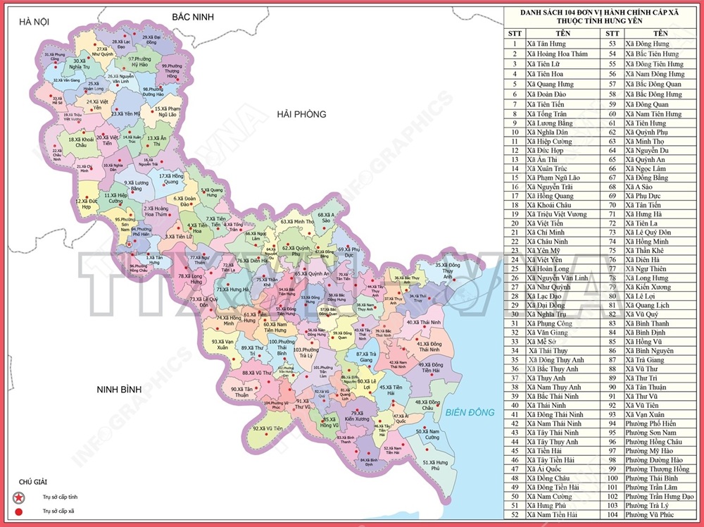 Bản đồ tỉnh Hưng Yên