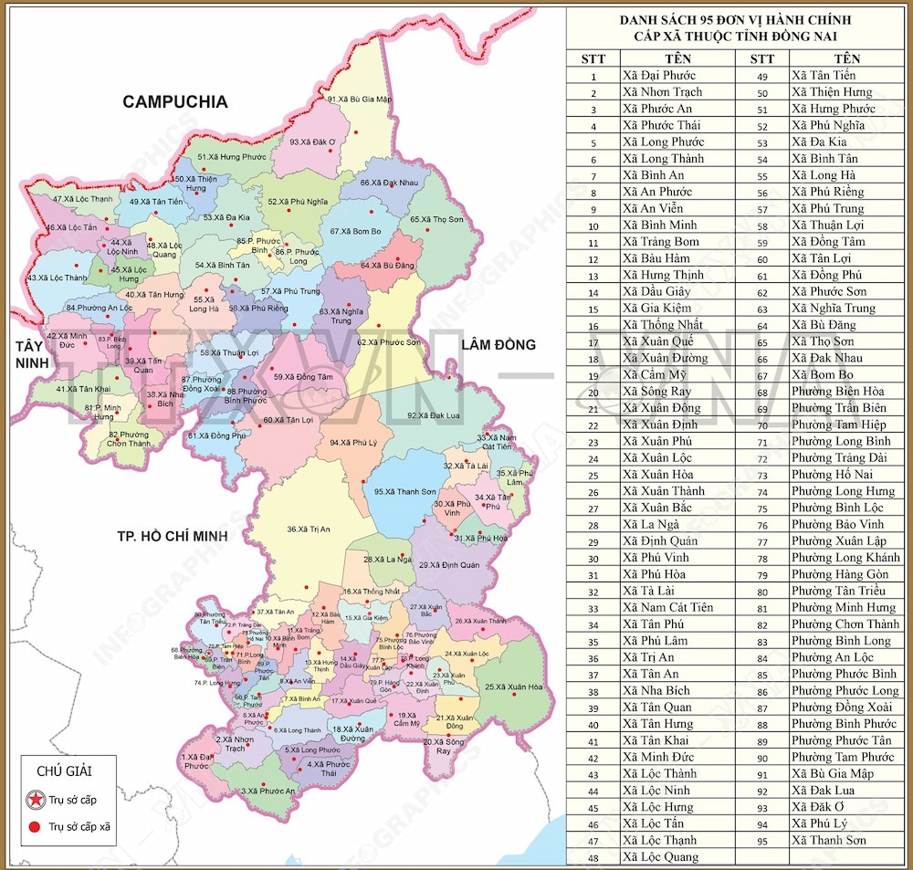 Bản đồ tỉnh Đồng Nai