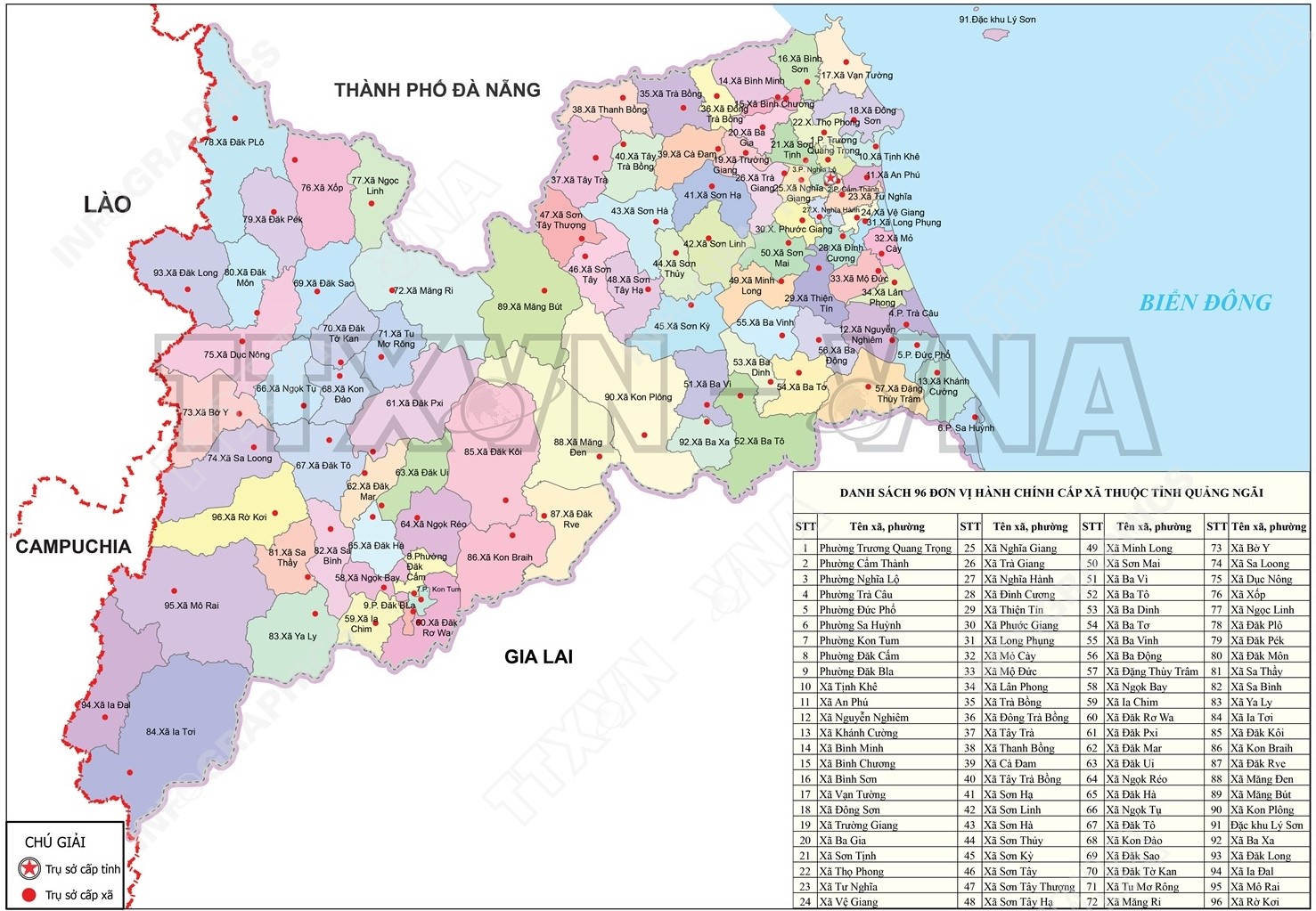 Bản đồ Tỉnh Quảng Ngãi