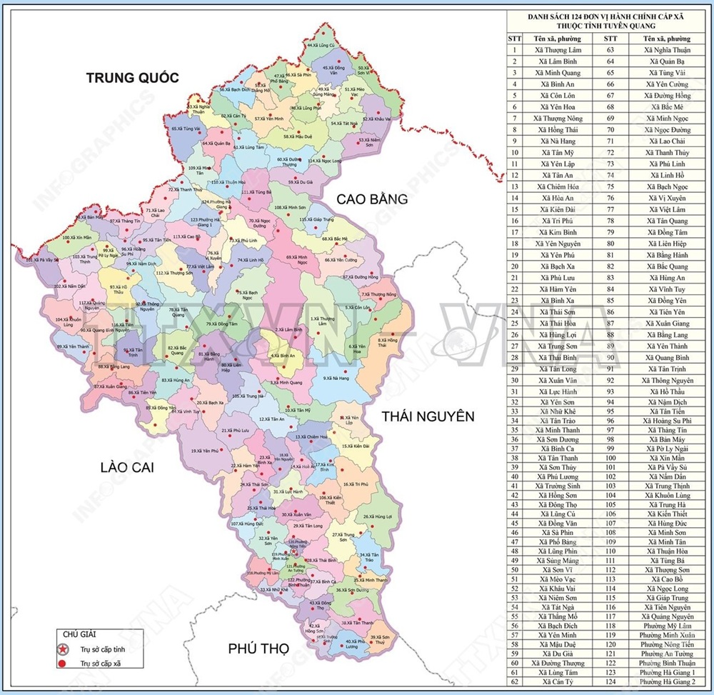 Bản đồ tỉnh Tuyên Quang