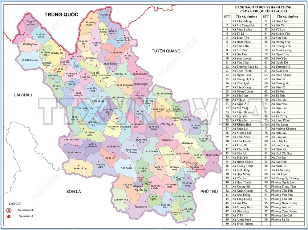 Bản đồ tỉnh Lào Cai