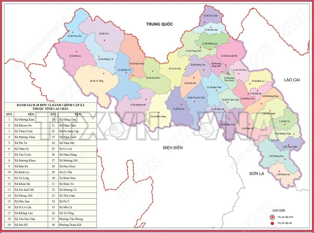 Bản đồ tỉnh Lai Châu