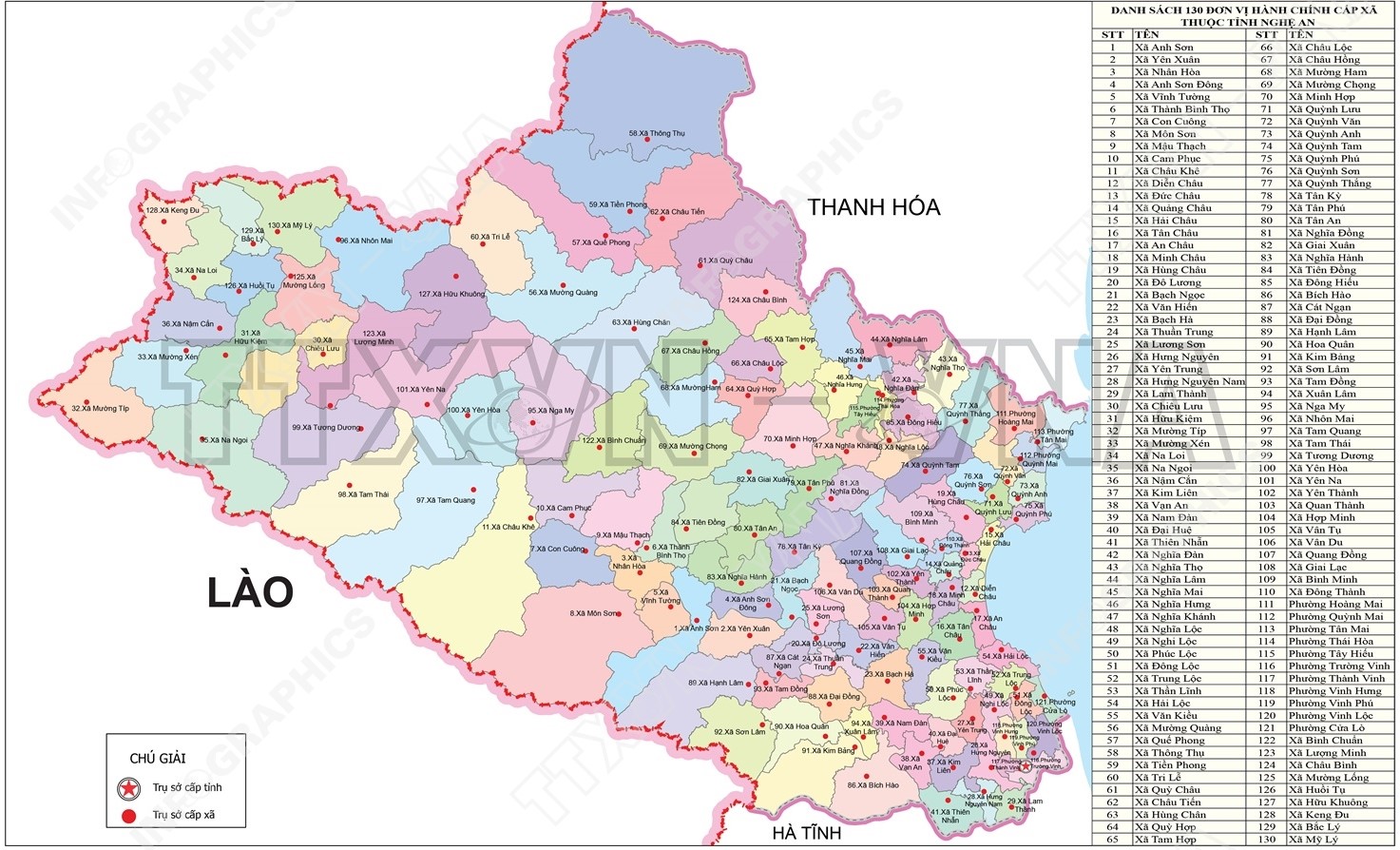 Bản đồ Tỉnh Nghệ An