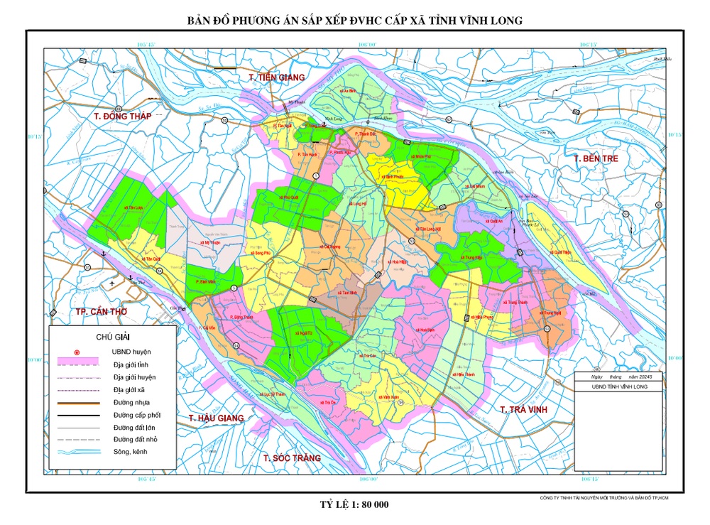 Bản đồ tỉnh Vĩnh Long
