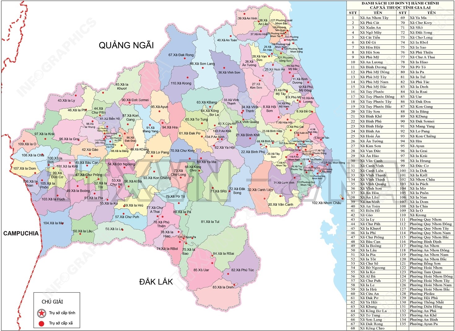 Bản đồ Tỉnh Gia Lai