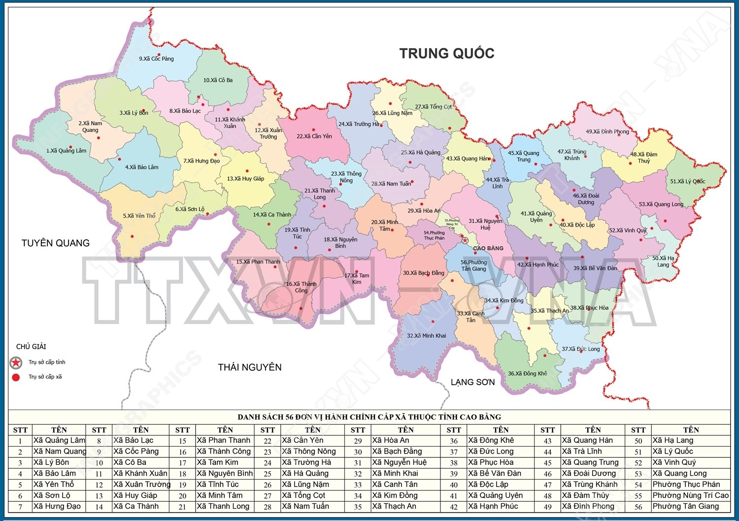 Bản đồ tỉnh Cao Bằng