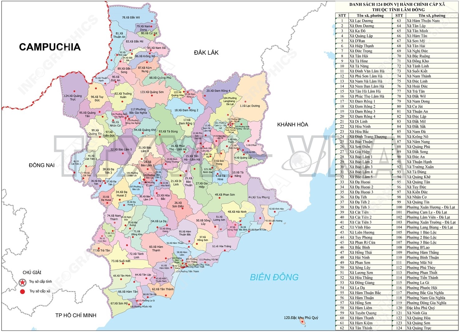 Bản đồ Tỉnh Lâm Đồng