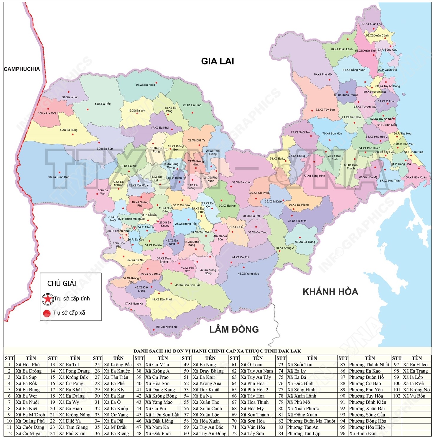 Bản đồ Tỉnh Đắk Lắk