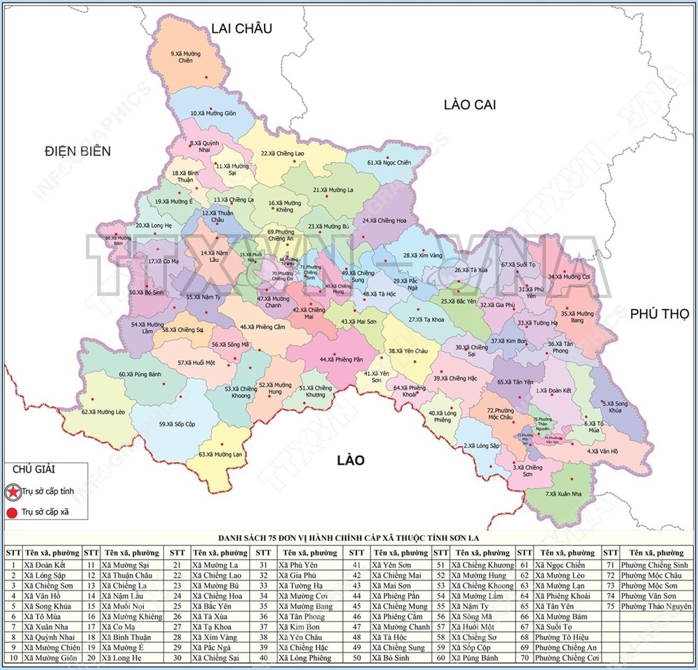 Bản đồ tỉnh Sơn La