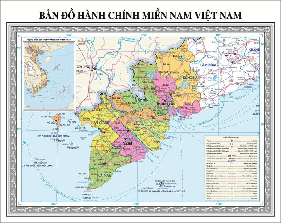 Bản đồ hành chính miền Nam