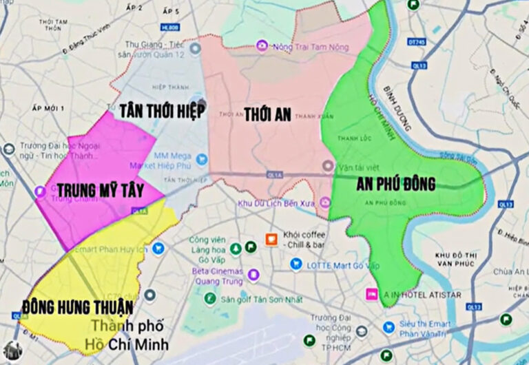 Sáp nhập phường Quận 12: Tên gọi phường mới & bản đồ