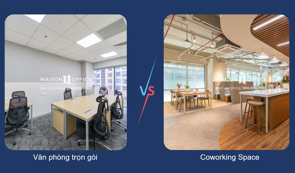 Việc lựa chọn giữa văn phòng trọn gói và coworking space phụ thuộc vào nhiều yếu tố