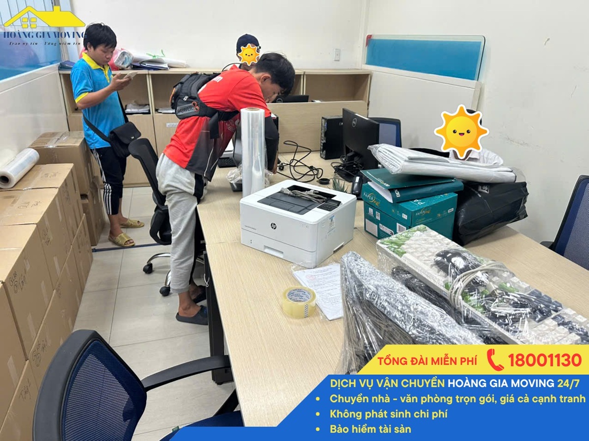 Chuyển văn phòng trọn gói Hoàng Gia Moving