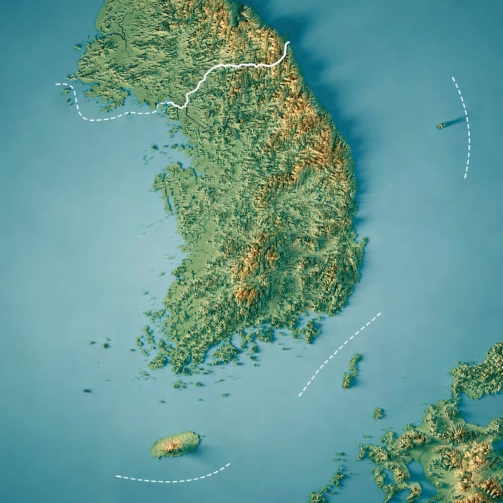 Trên bản đồ thế giới, Hàn Quốc nằm tại khu vực Đông Á