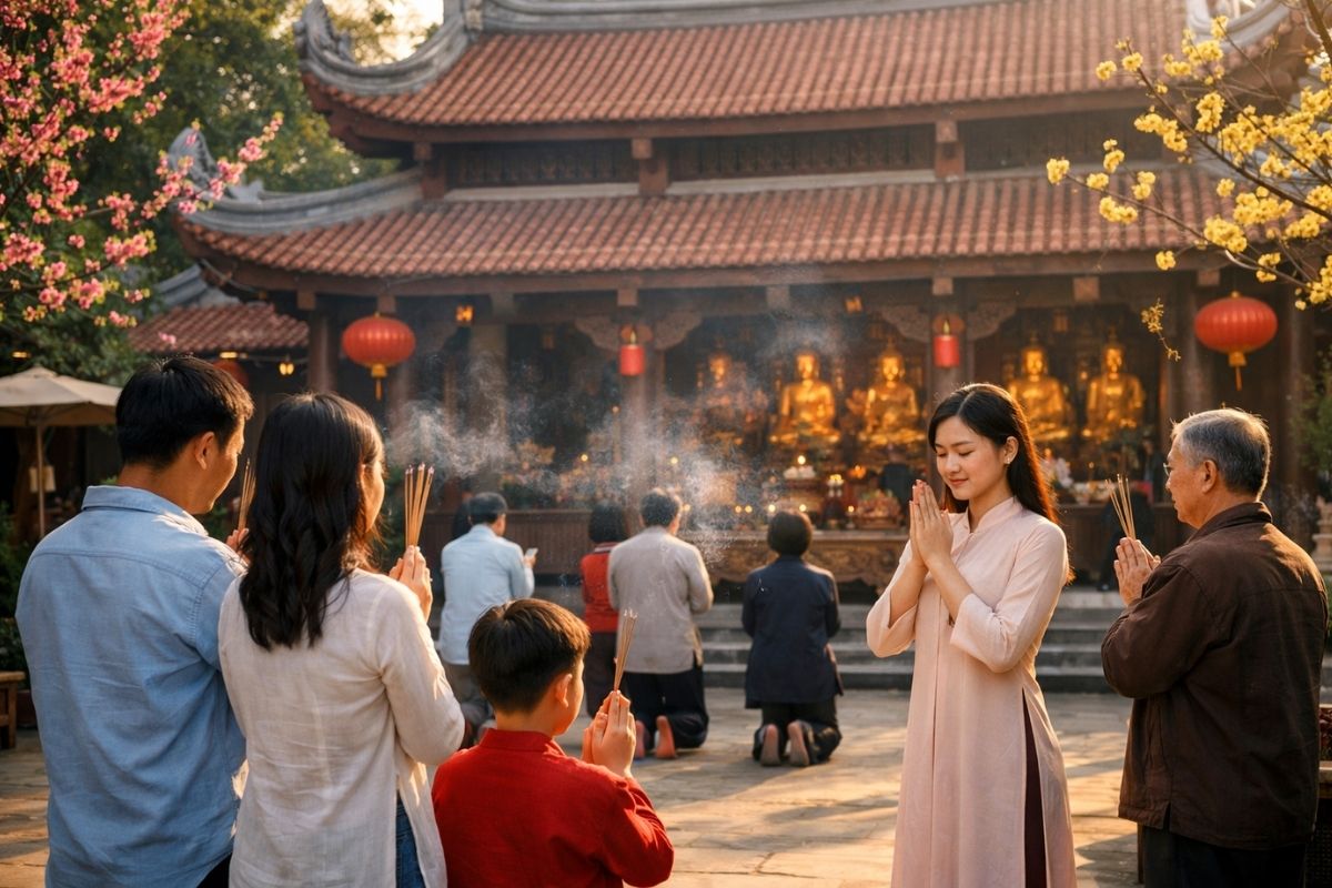 Đi lễ chùa đầu năm là một nét đẹp văn hóa tâm linh lâu đời