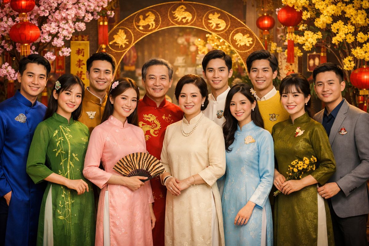 Mùng 1 Tết mặc màu gì năm 2026? Khám phá ngay bảng màu may mắn cho 12 con giáp giúp thu hút tài lộc