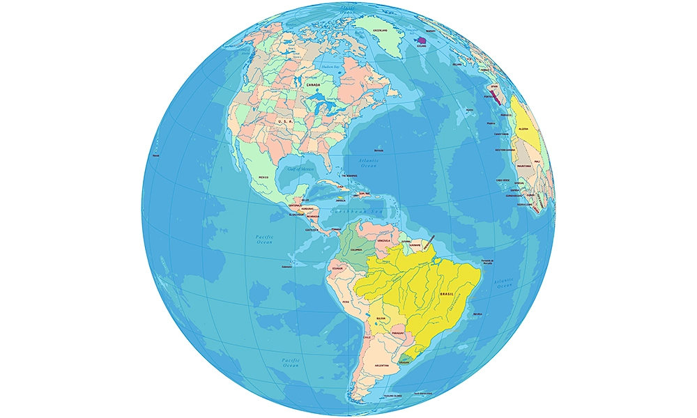 Châu Mỹ có 35 quốc gia có chủ quyền